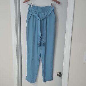 Elegant Sky Blue Women's Trousers